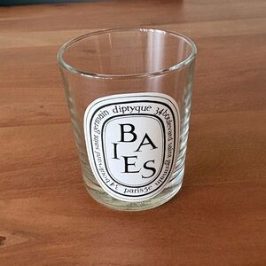 Empty Diptyque Baies Glass Candle Holder